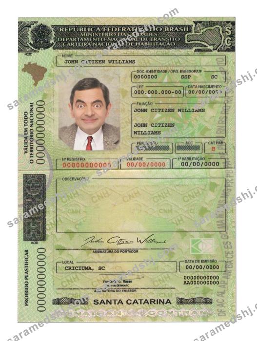Brazil(SantaCatarina)driving license